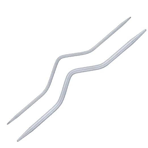 addi Knitting Needle Cable Stitch Holder Aluminum (Set of 2) 1 of US 01 (2.5mm) and 1 of US 06 (4mm)