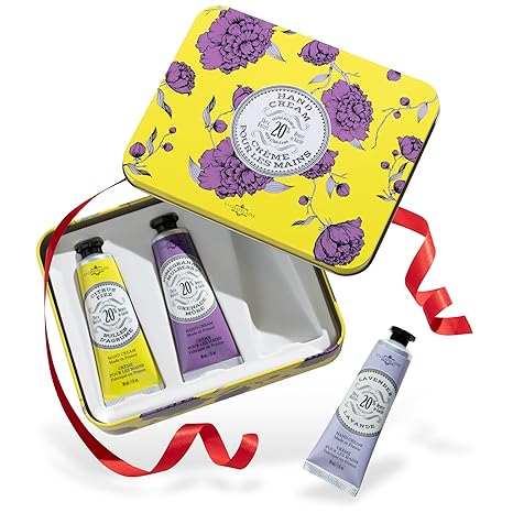 La Chatelaine Hand Cream Gift Set for Women, Mom, Sister, Travel Size, Natural Hand Cream Made in France with 20% Organic Shea Butter (Citrus Fizz, White Grapefruit, & Lavender) 3 x 1 fl. oz